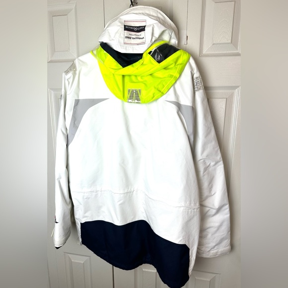 HENRI LLOYD For BMW YachtSport Ventura Tp2 Sailing Jacket Coat White Blue Hooded - Picture 8 of 16